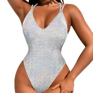 (XL) ShawGobow Sexy Swimsuit for Women,Backless Scrunch Butt High Cut Monokini